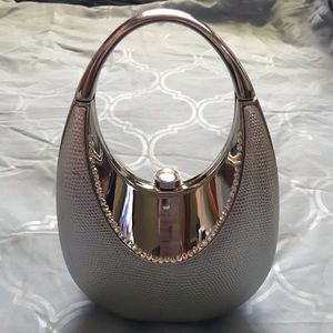 Small silver evening purse